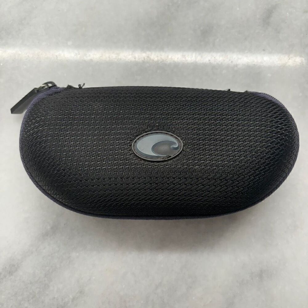 Costa Del Mar Textured Logo Zipper Soft Lined Eyeglass Sunglasses Case Black OS